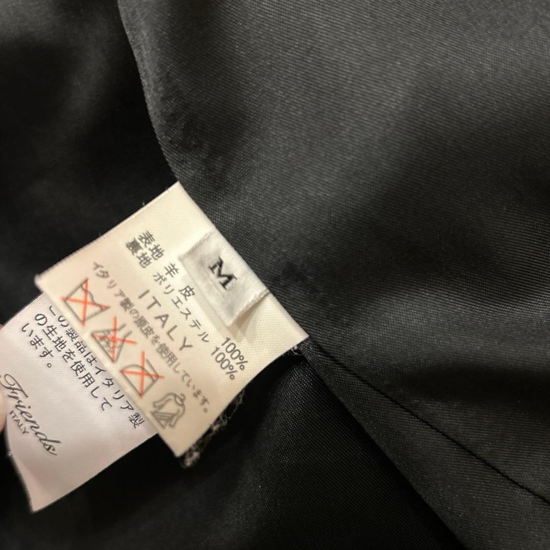 il ブラックレザー 上質 ライダースジャケット ラムレザー Mサイズ