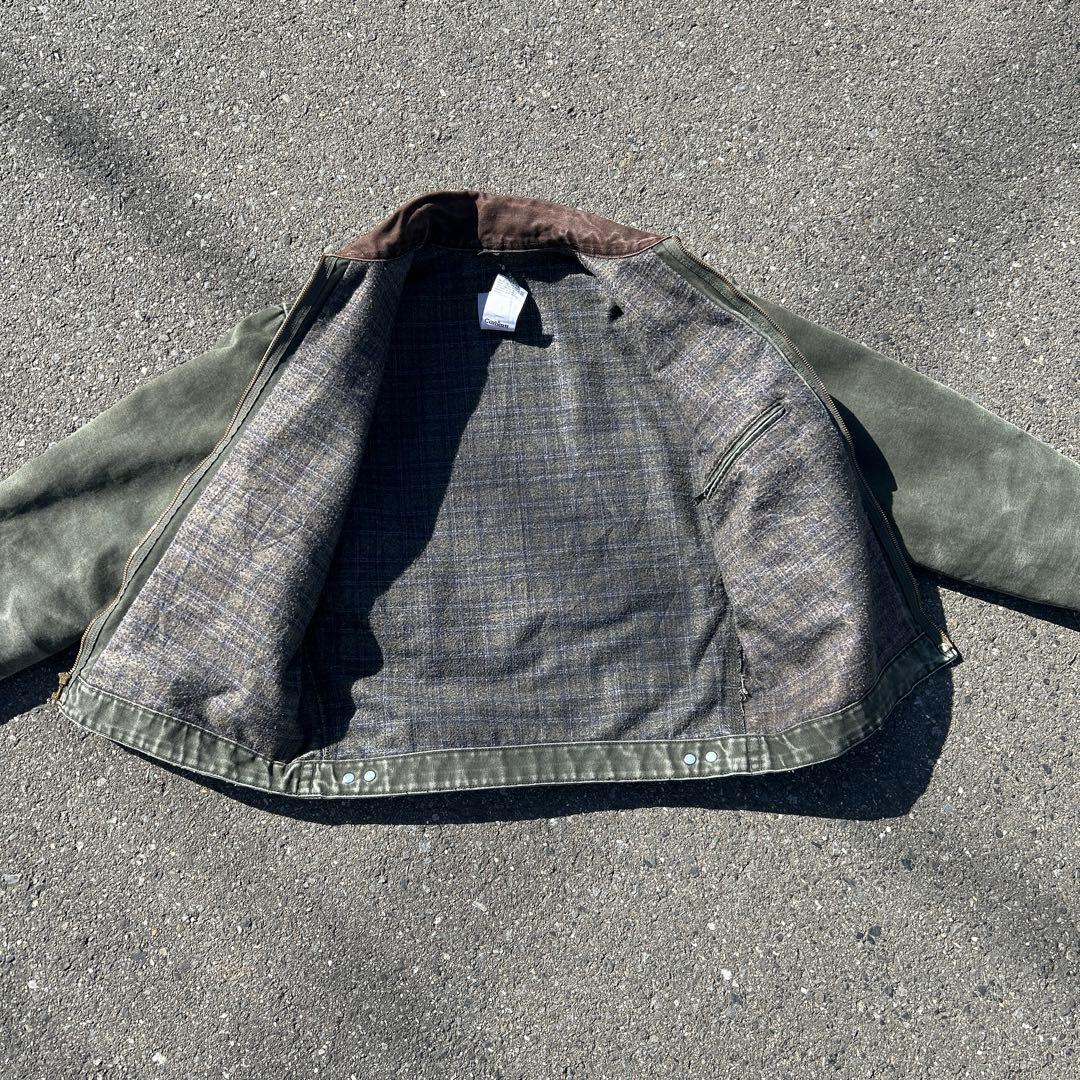 【雰囲気抜群】Carhartt デトロイトジャケットモスグリーン J97 MOS