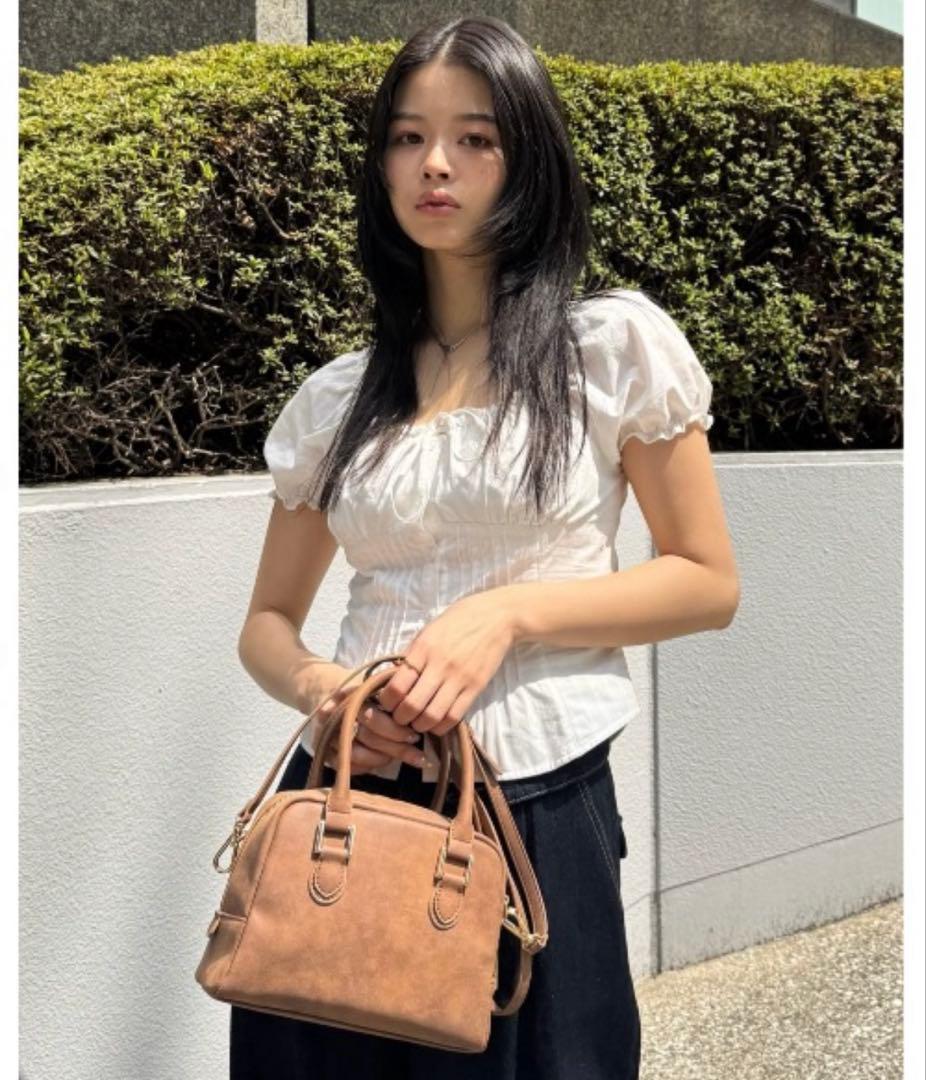 MOUSSY PIN TUCK FIT ブラウス ホワイト