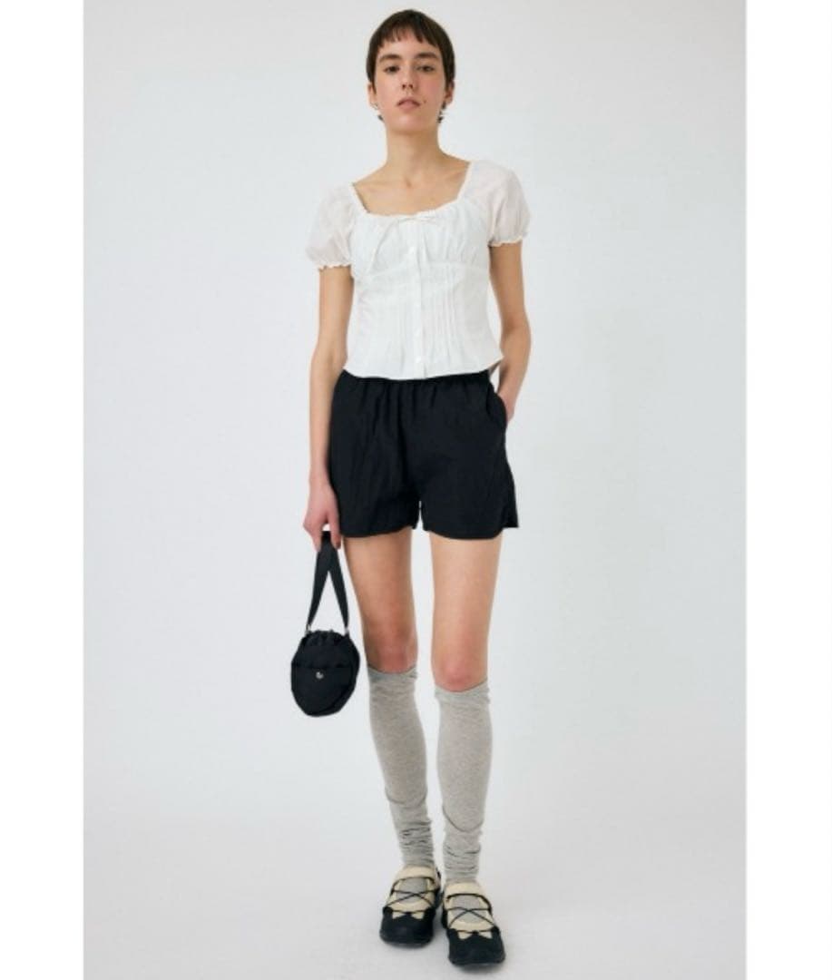 MOUSSY PIN TUCK FIT ブラウス ホワイト