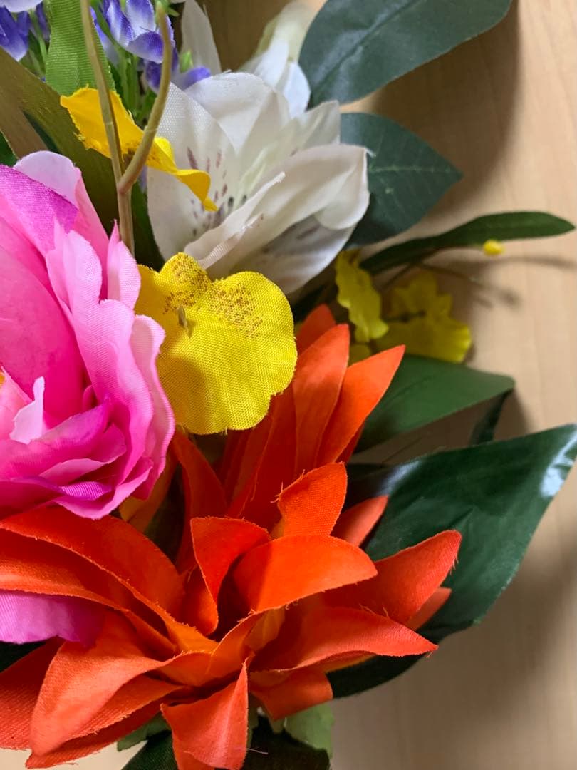 B 127z 仏花アレンジ一対　お墓花　お供え花　造花