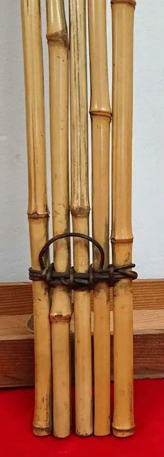 茶道具竹雲斉白竹短冊掛け