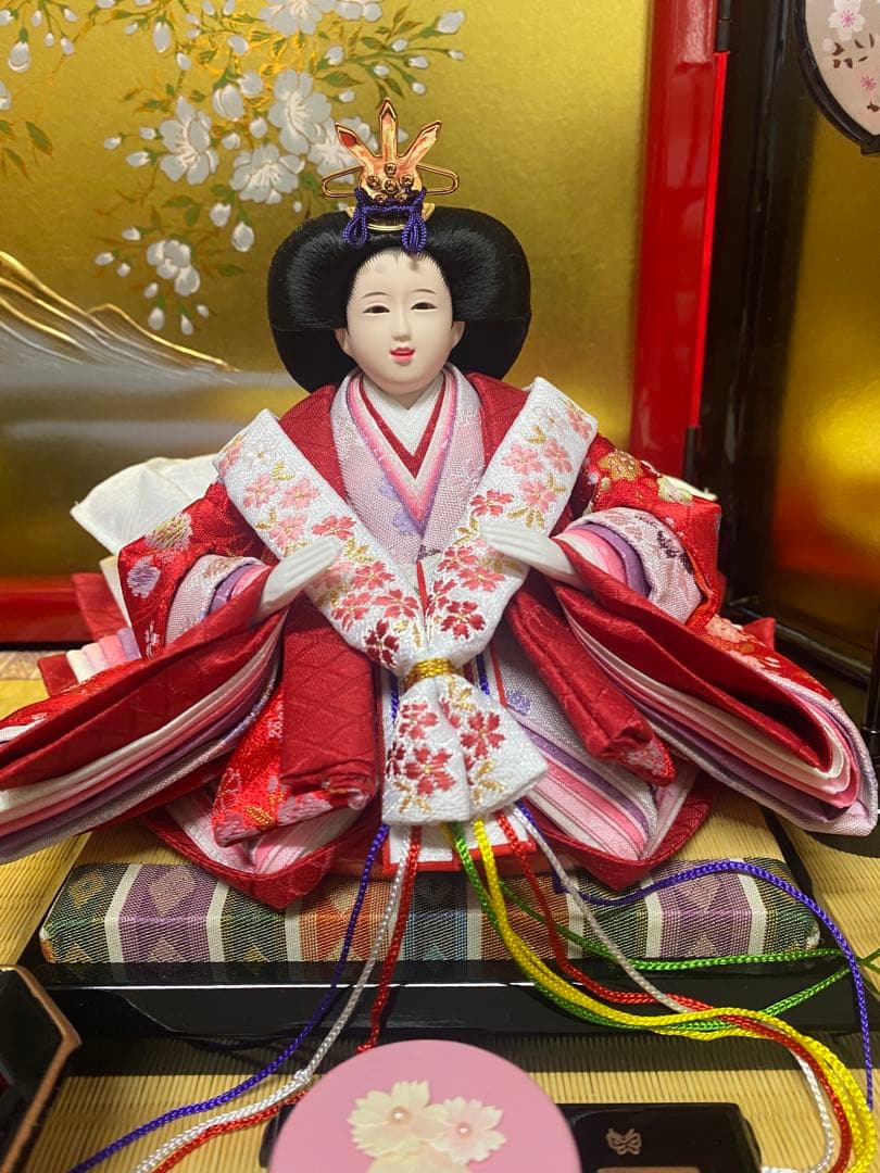 東京久月　雛人形　親王平飾り・間口約６３×奥行約３７×高さ約３２㎝