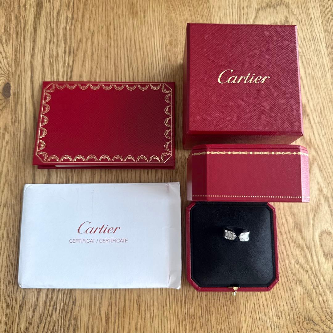証明書等あり★ Cartier C2 10Pダイヤリング ホワイトゴールド 52