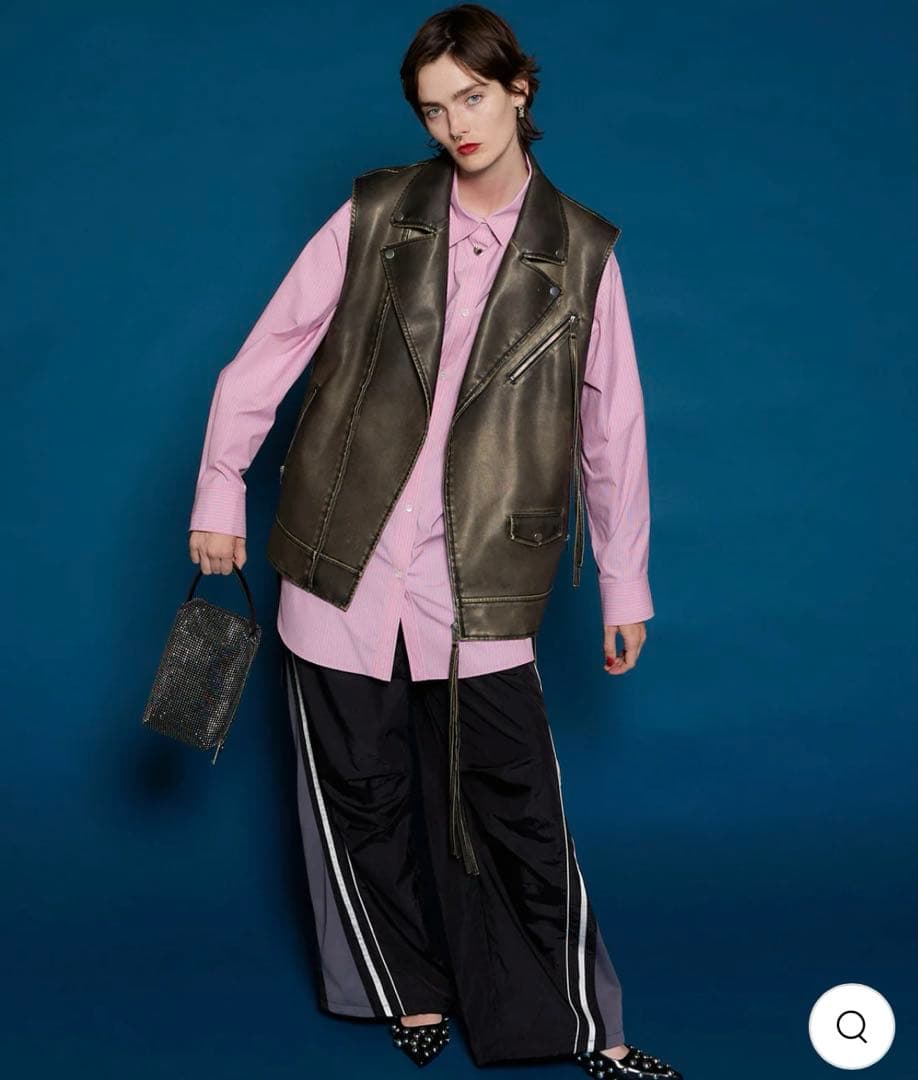 メゾンスペシャル　Vegan Leather Riders Gilet