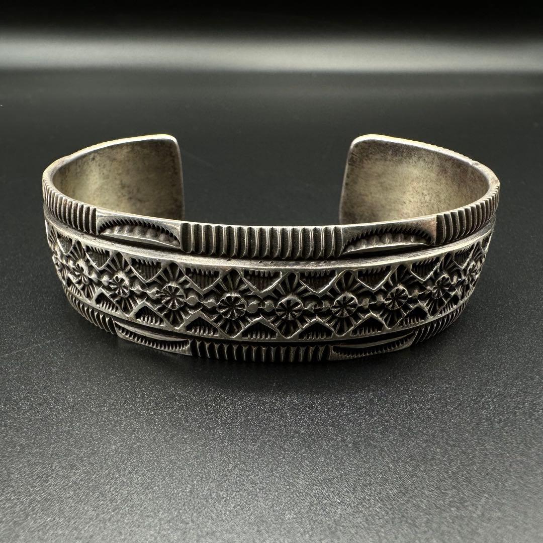 Navajo Darrell Cadman スタンプワーク バングル