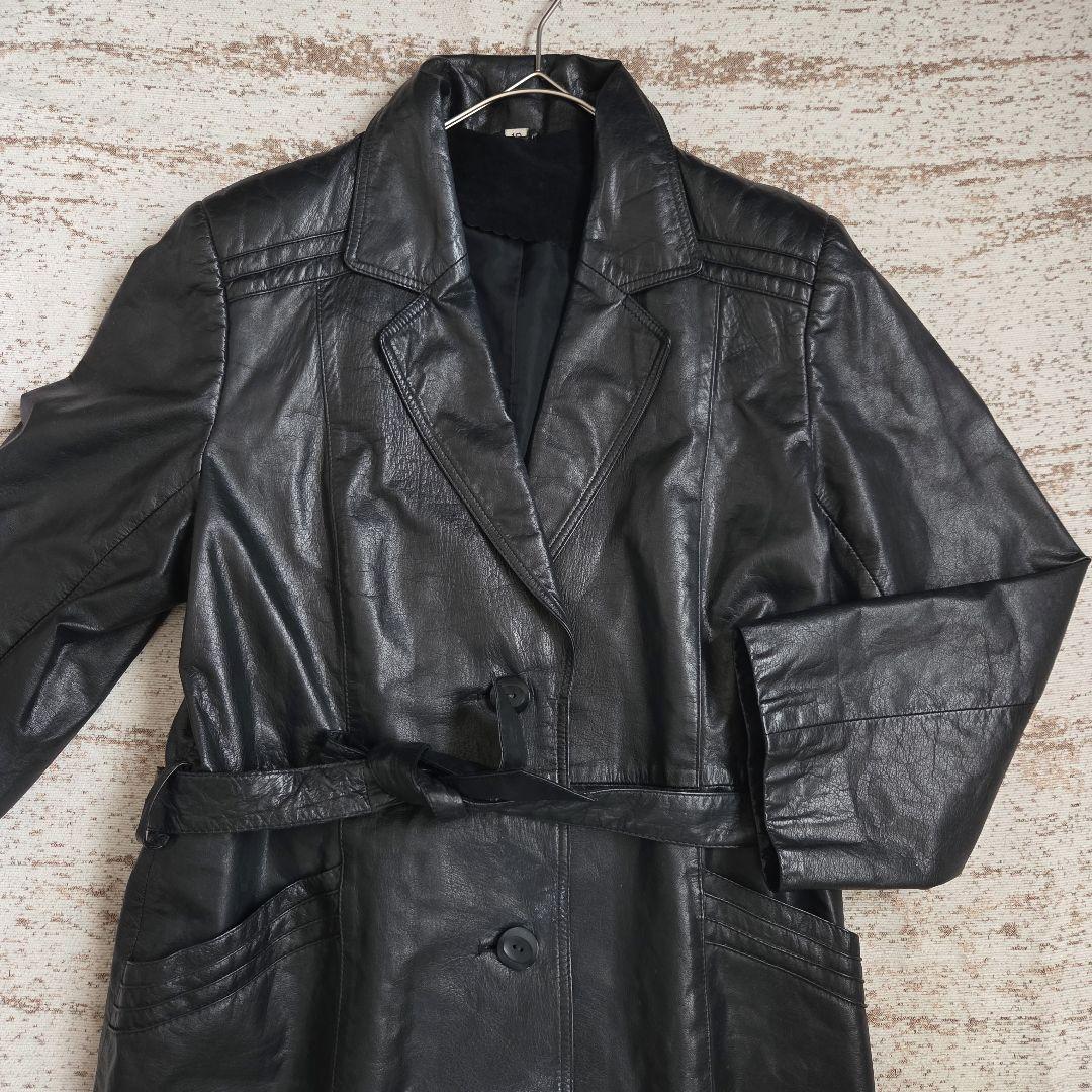 sumipun様◆MYLÈNE LEATHER 牛革トレンチコート 【L〜LL】