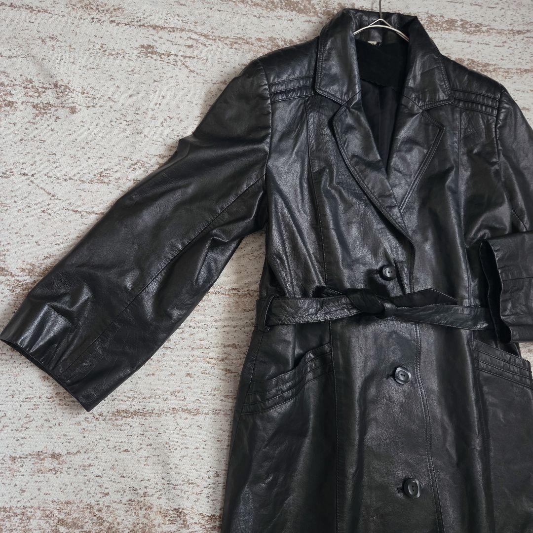 sumipun様◆MYLÈNE LEATHER 牛革トレンチコート 【L〜LL】