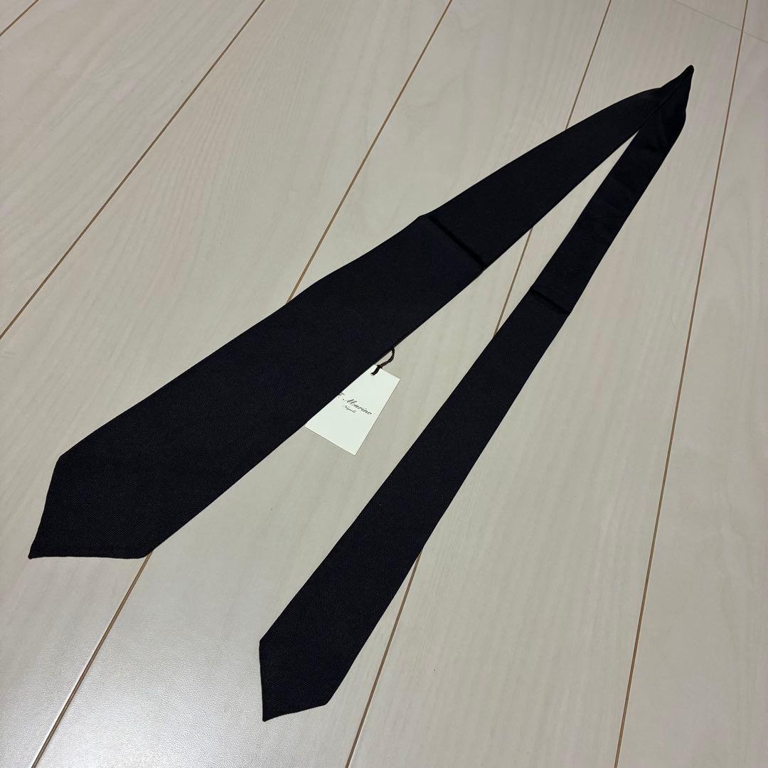 未使用新品 Francesco Marino ダークネイビー ソリッド ネクタイ