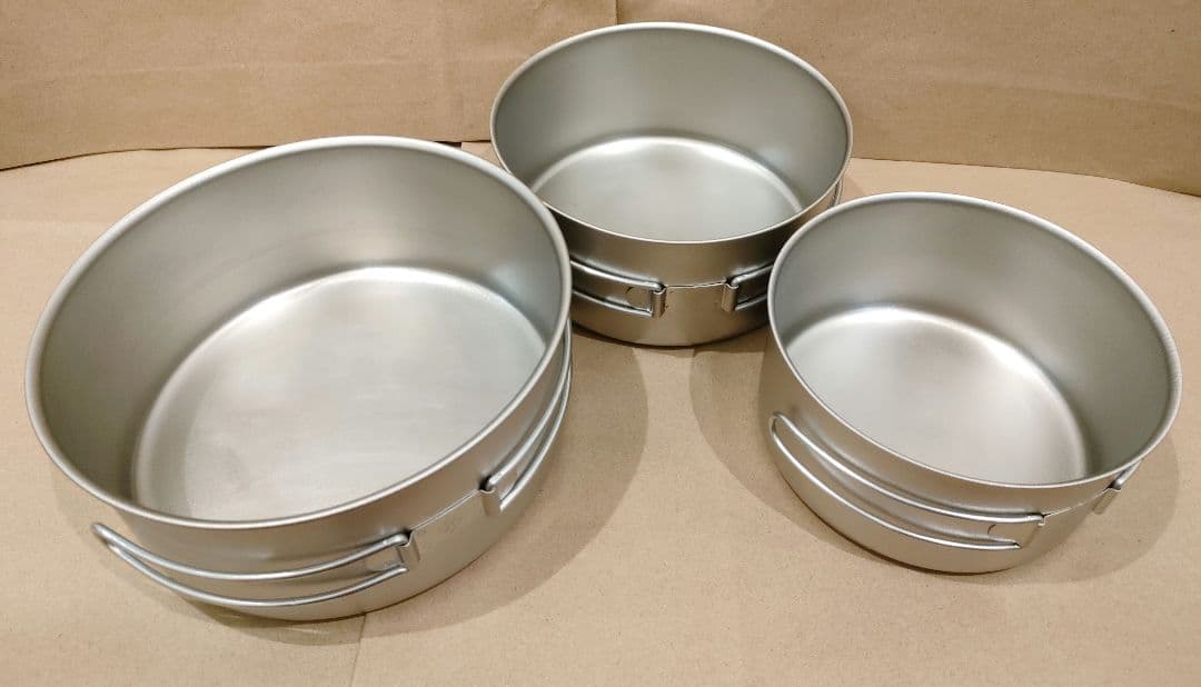 モンベル　チタンクッカー#1・2・3セット　廃盤品　3点セット