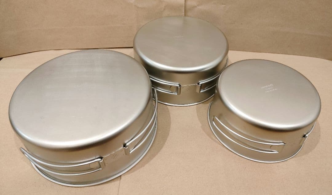 モンベル　チタンクッカー#1・2・3セット　廃盤品　3点セット
