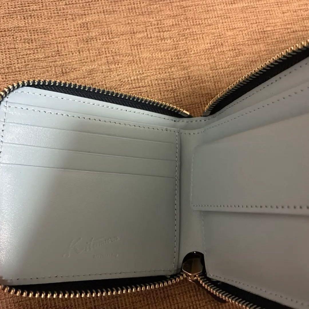 新品　kitamura キタムラ 二つ折り財布　ネイビー紺