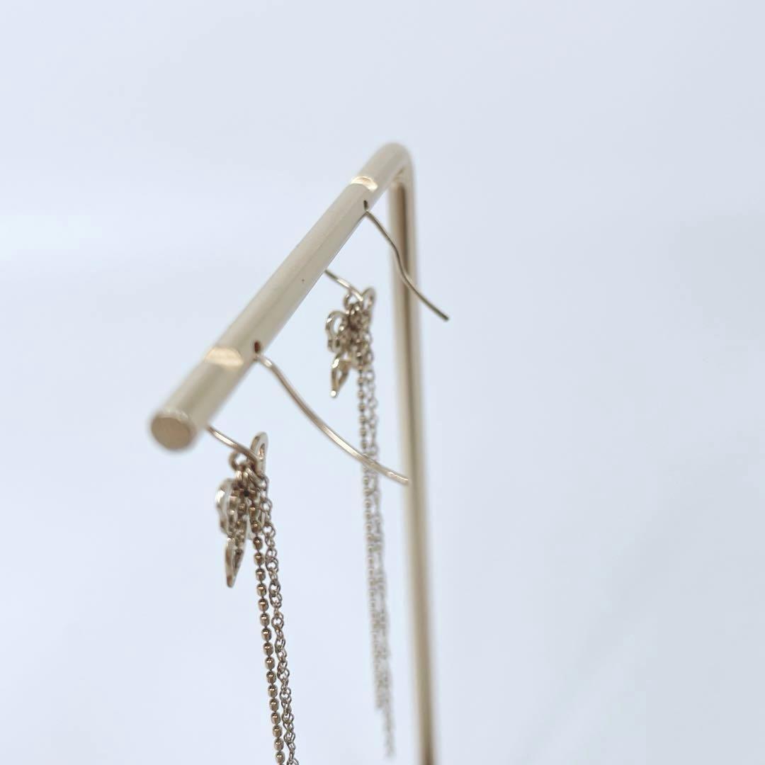 you♡様:::ヴァンドーム青山 K10 ダイヤモンド バタフライ ロングピアス