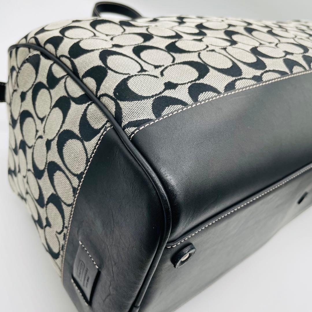 コーチ　ボストンバッグ　4253 2WAY シグネチャー　ブラック　美品