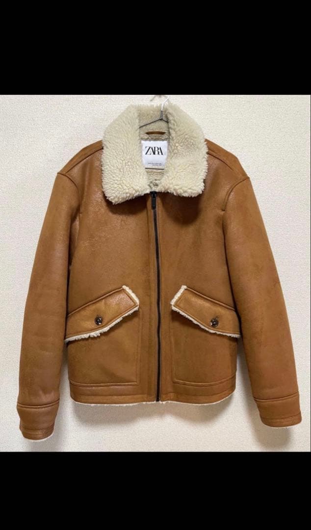 【新品】ZARA ムートンジャケット フェイクムートン ボアジャケット　Mサイズ