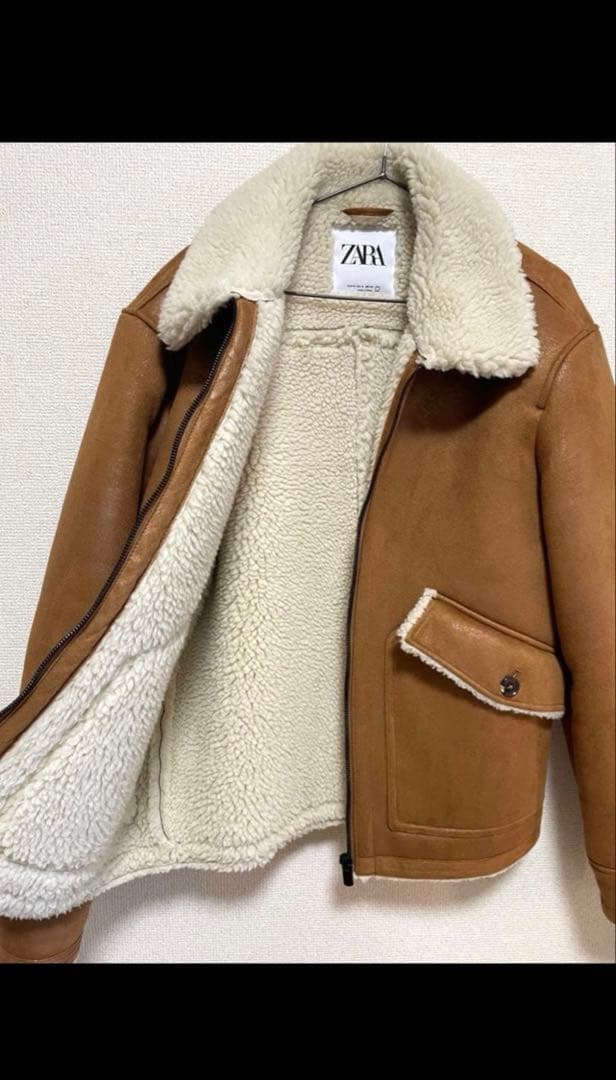 【新品】ZARA ムートンジャケット フェイクムートン ボアジャケット　Mサイズ