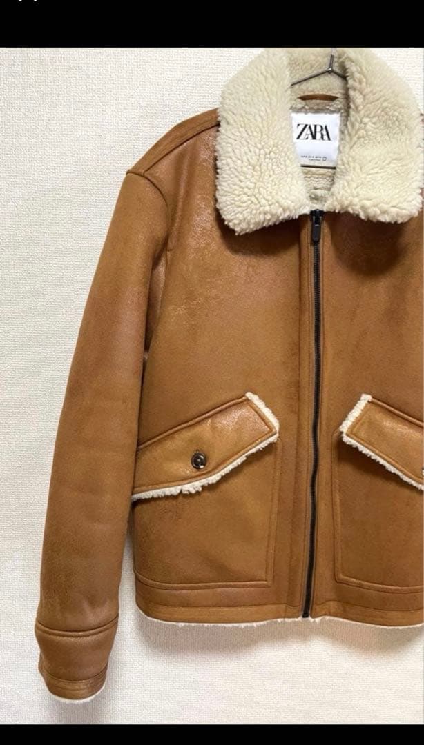 【新品】ZARA ムートンジャケット フェイクムートン ボアジャケット　Mサイズ