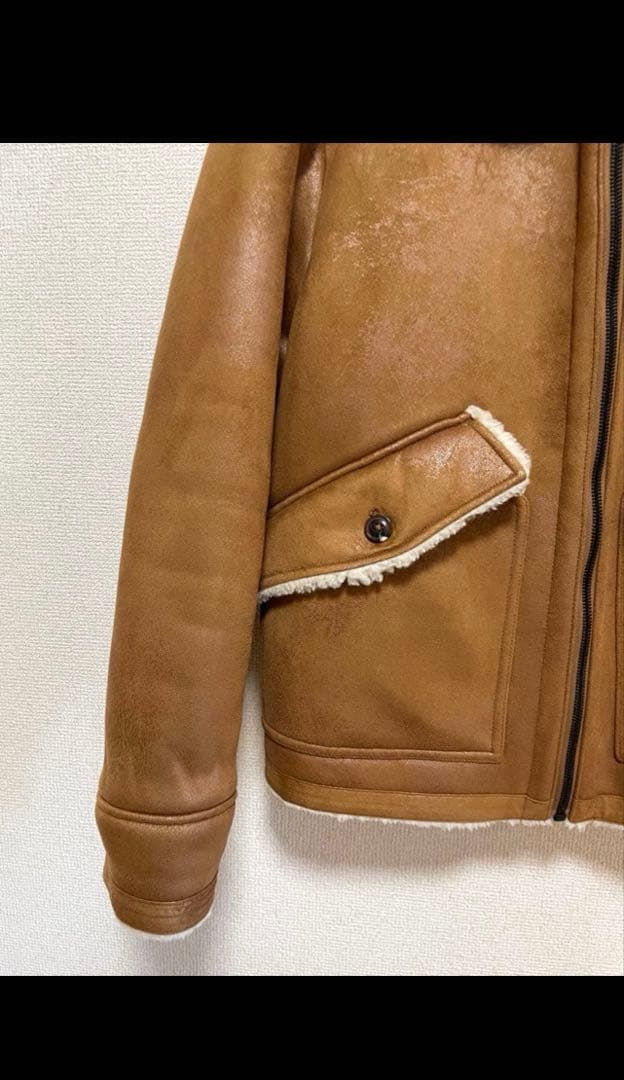 【新品】ZARA ムートンジャケット フェイクムートン ボアジャケット　Mサイズ