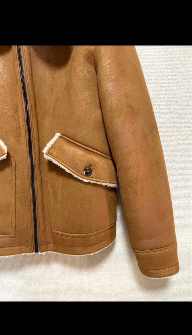 【新品】ZARA ムートンジャケット フェイクムートン ボアジャケット　Mサイズ