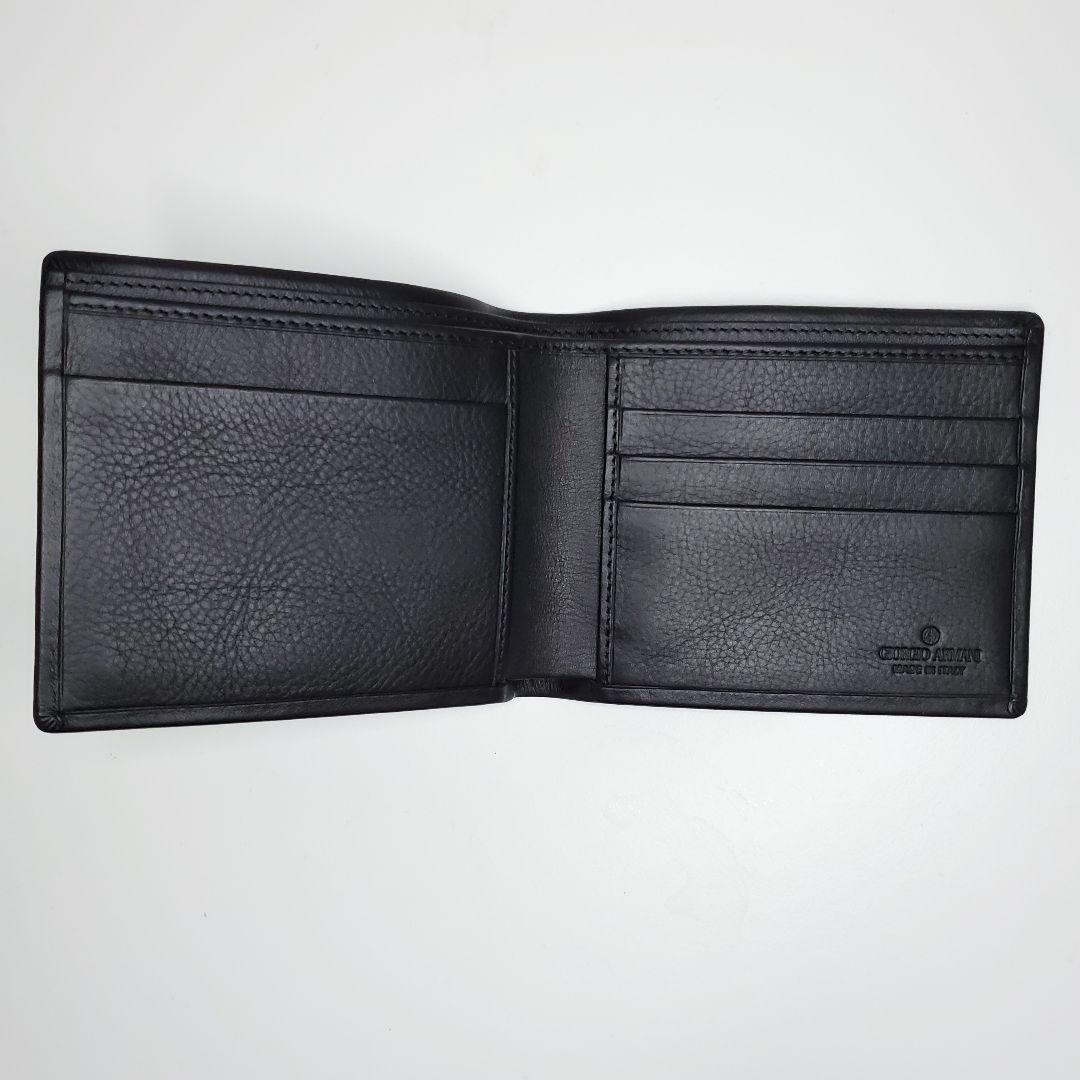 新品未使用✨️Giorgio Armani アルマーニ　ブラック　二つ折り財布