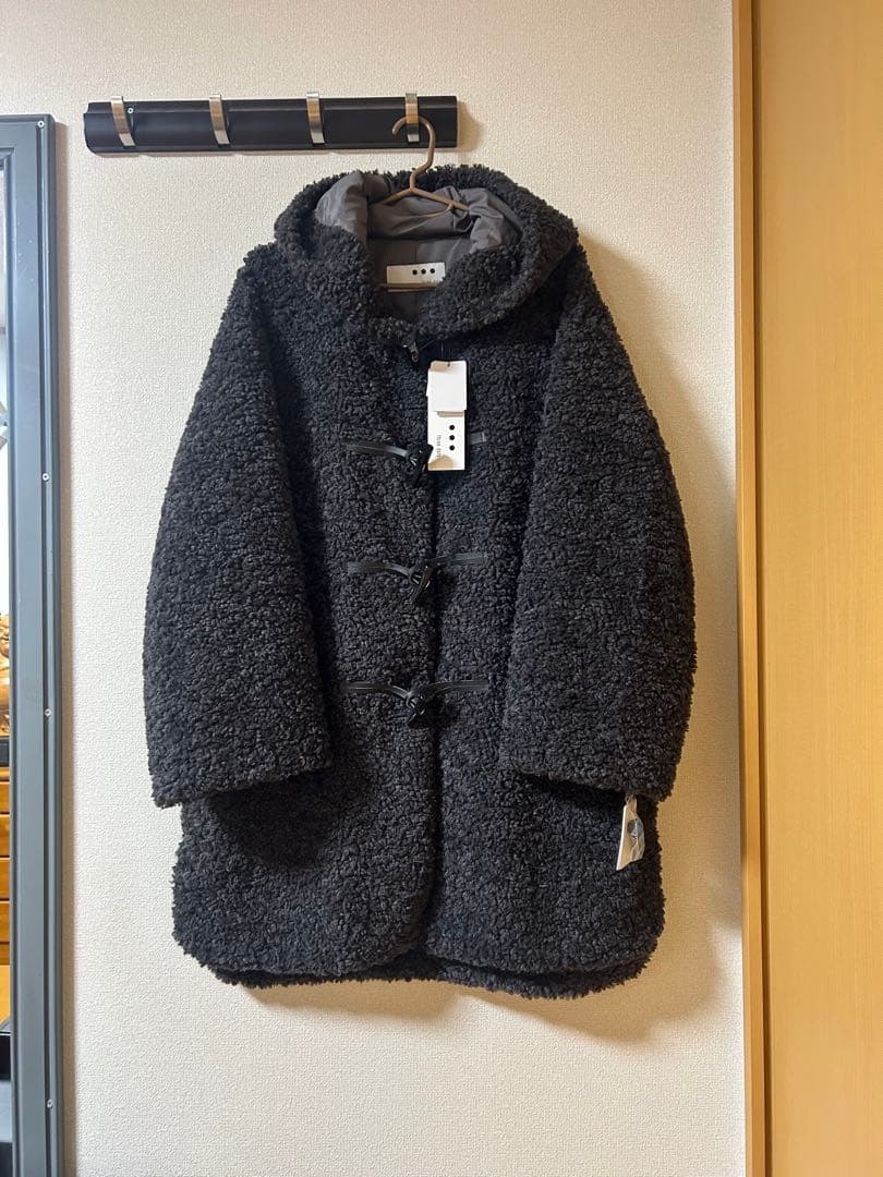 今期スリードッツプードルボアダッフルコート逸見エミリIENAplageセオリー