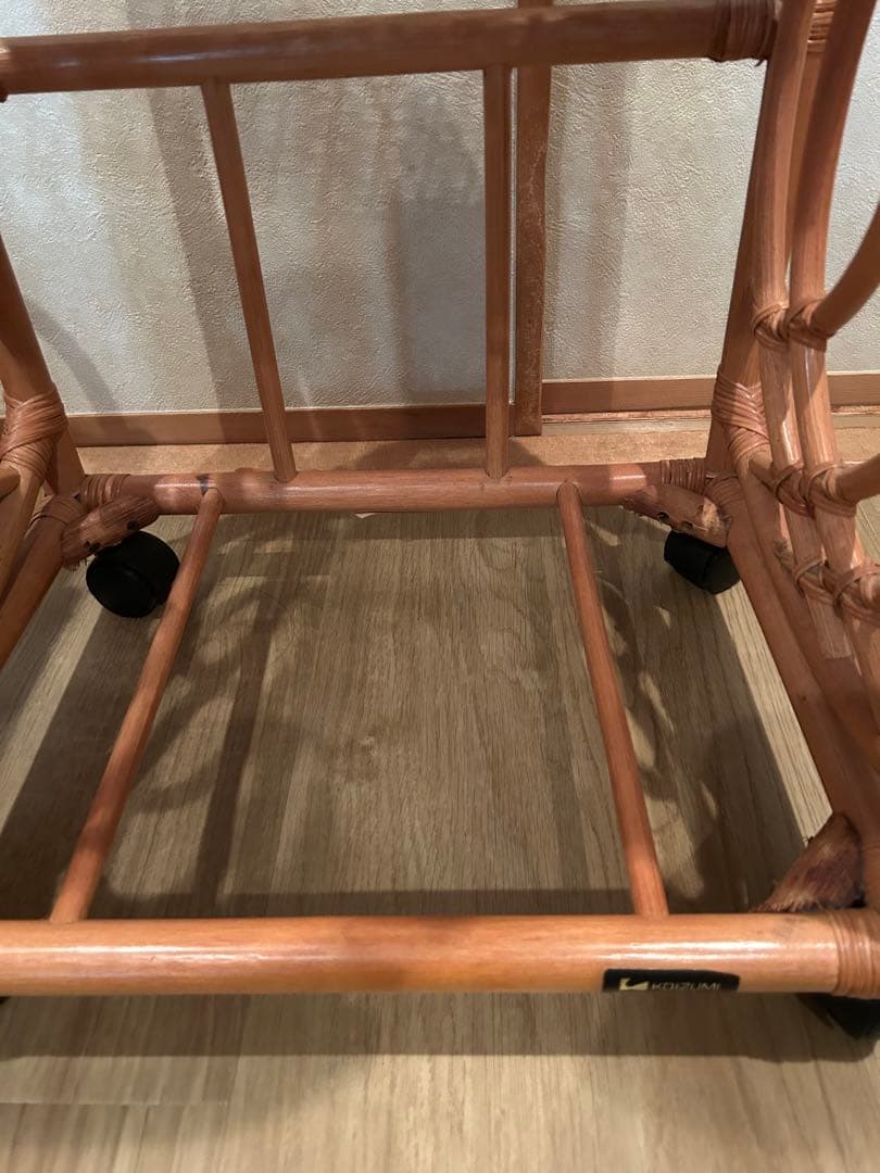 コイズミ　ラタン　ランドリーラック　ランドリーバスケット　脱衣籠
