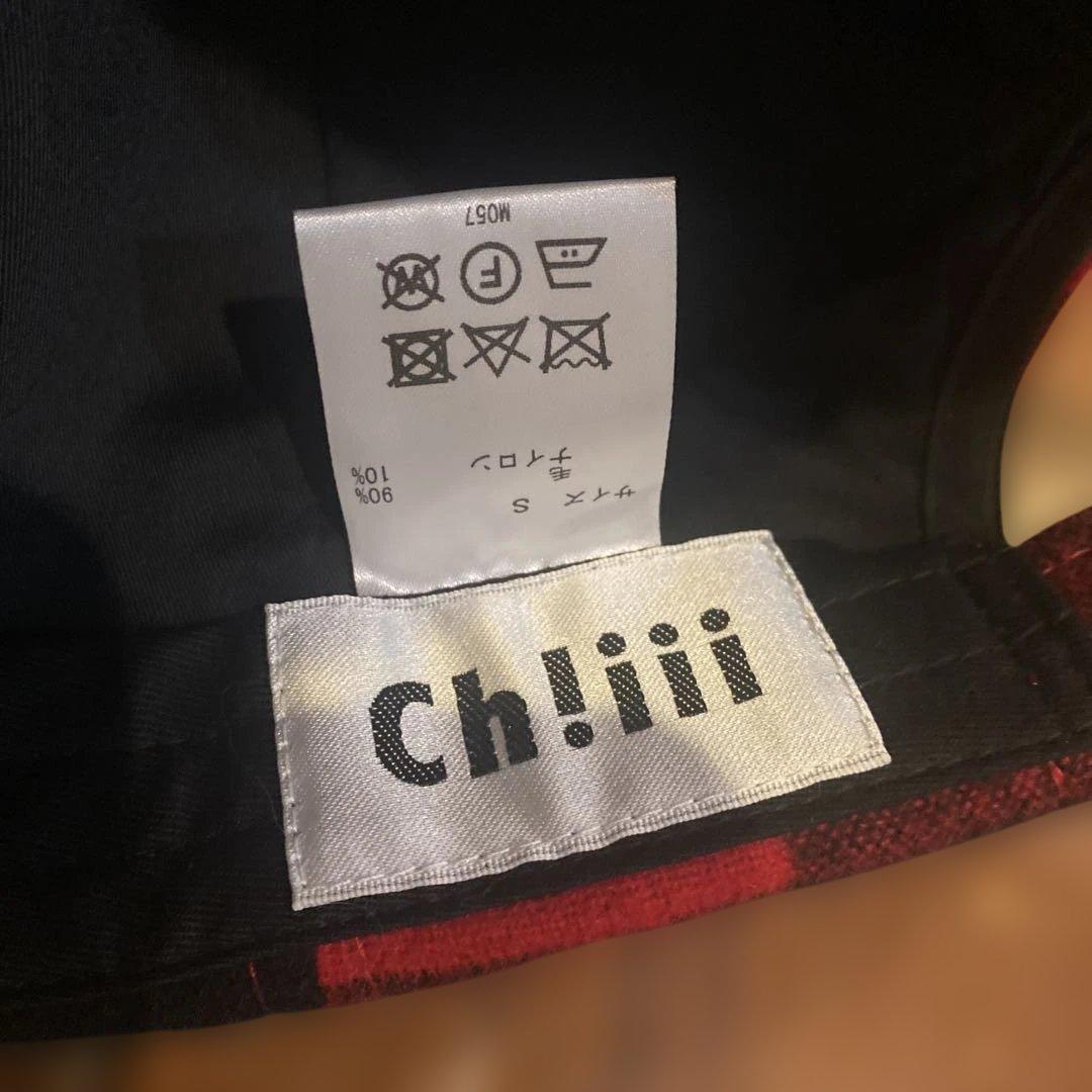 ch!iii 赤と黒のチェック ベースボールキャップ ch!iiibag