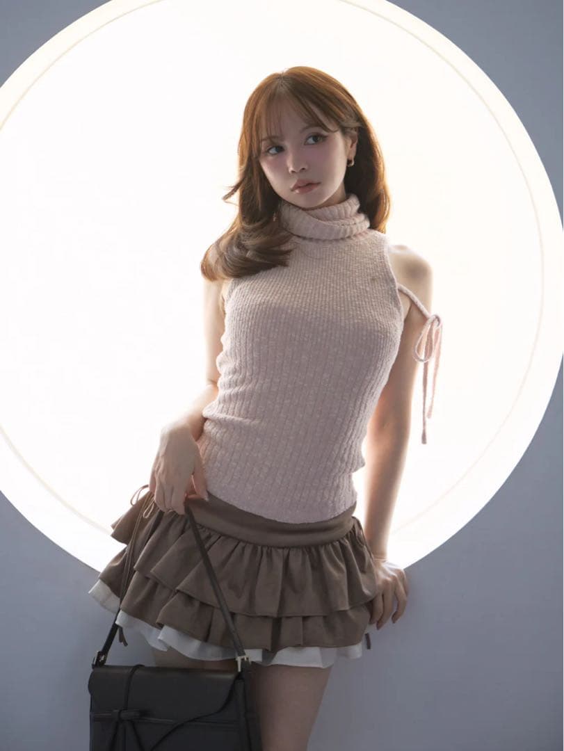 トップス Rumi knit tank / pink