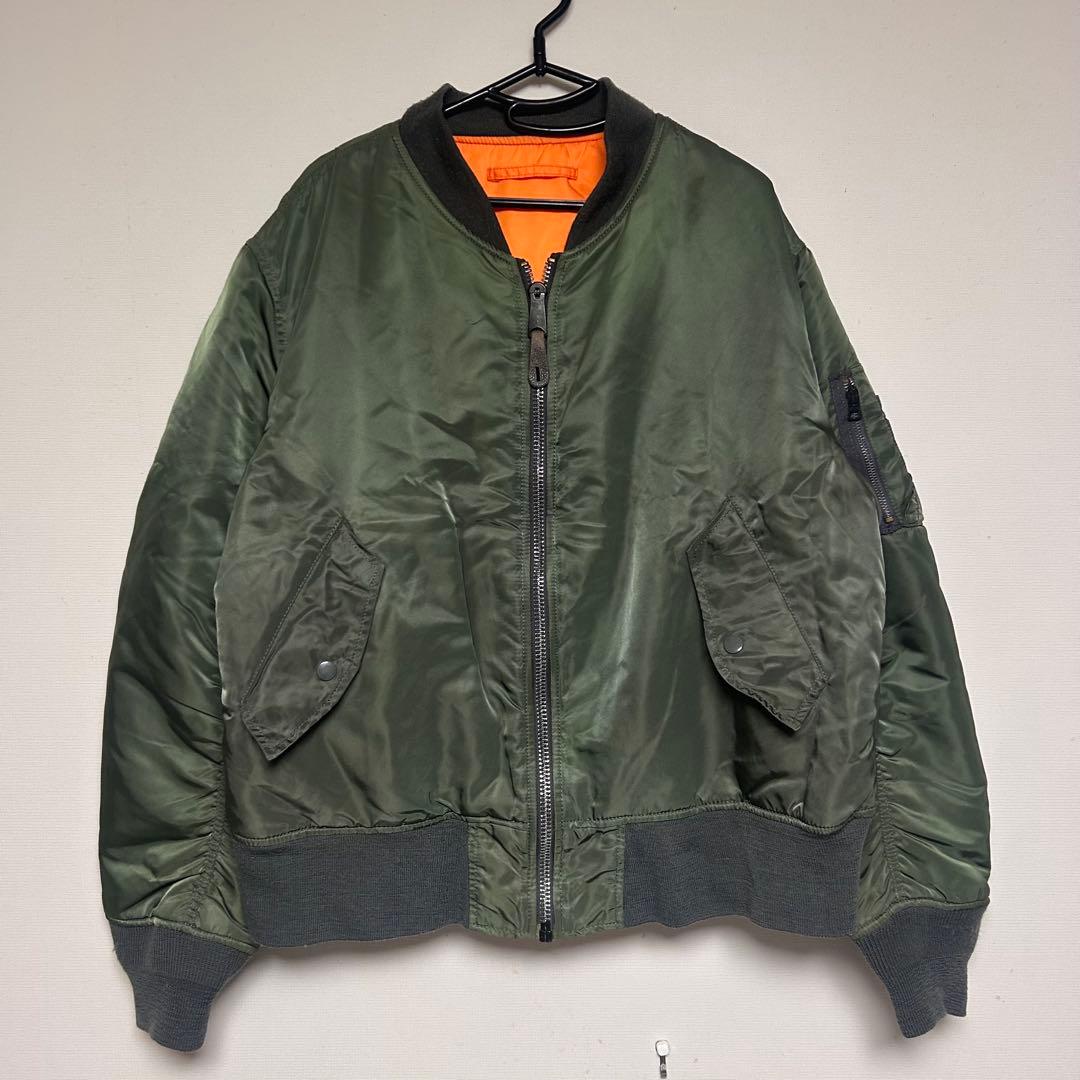 00s ALPHA INDUSTRIES アルファ　MA-1 オリーブ 肉厚