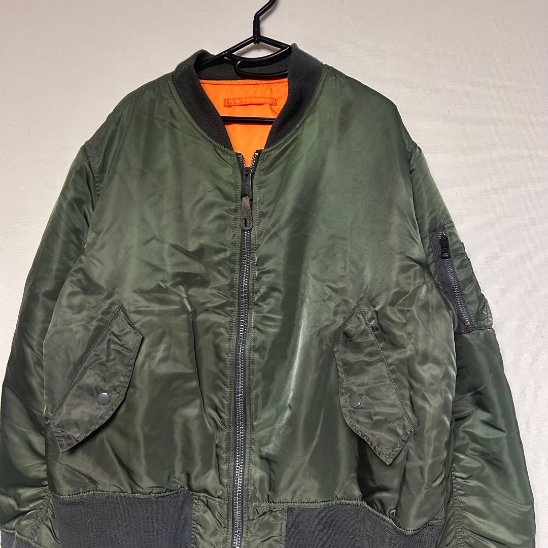 00s ALPHA INDUSTRIES アルファ　MA-1 オリーブ 肉厚