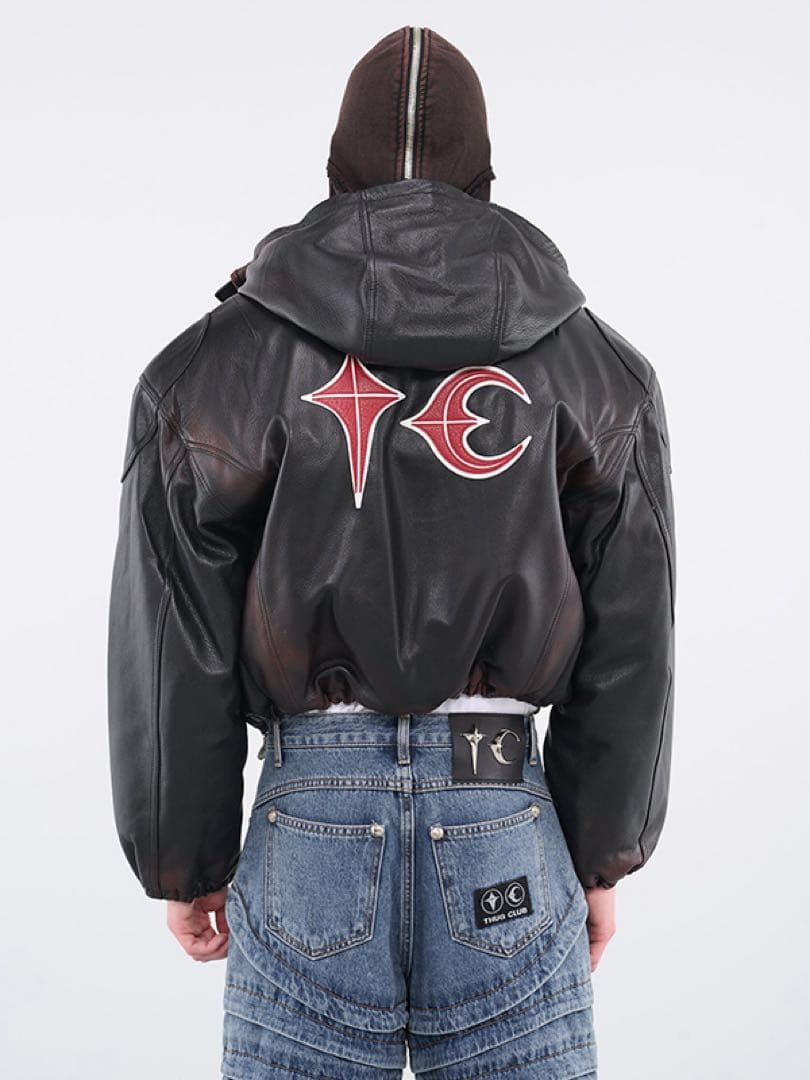 【極美品】 Thug Club Rock レザー ジャケット サイズ2