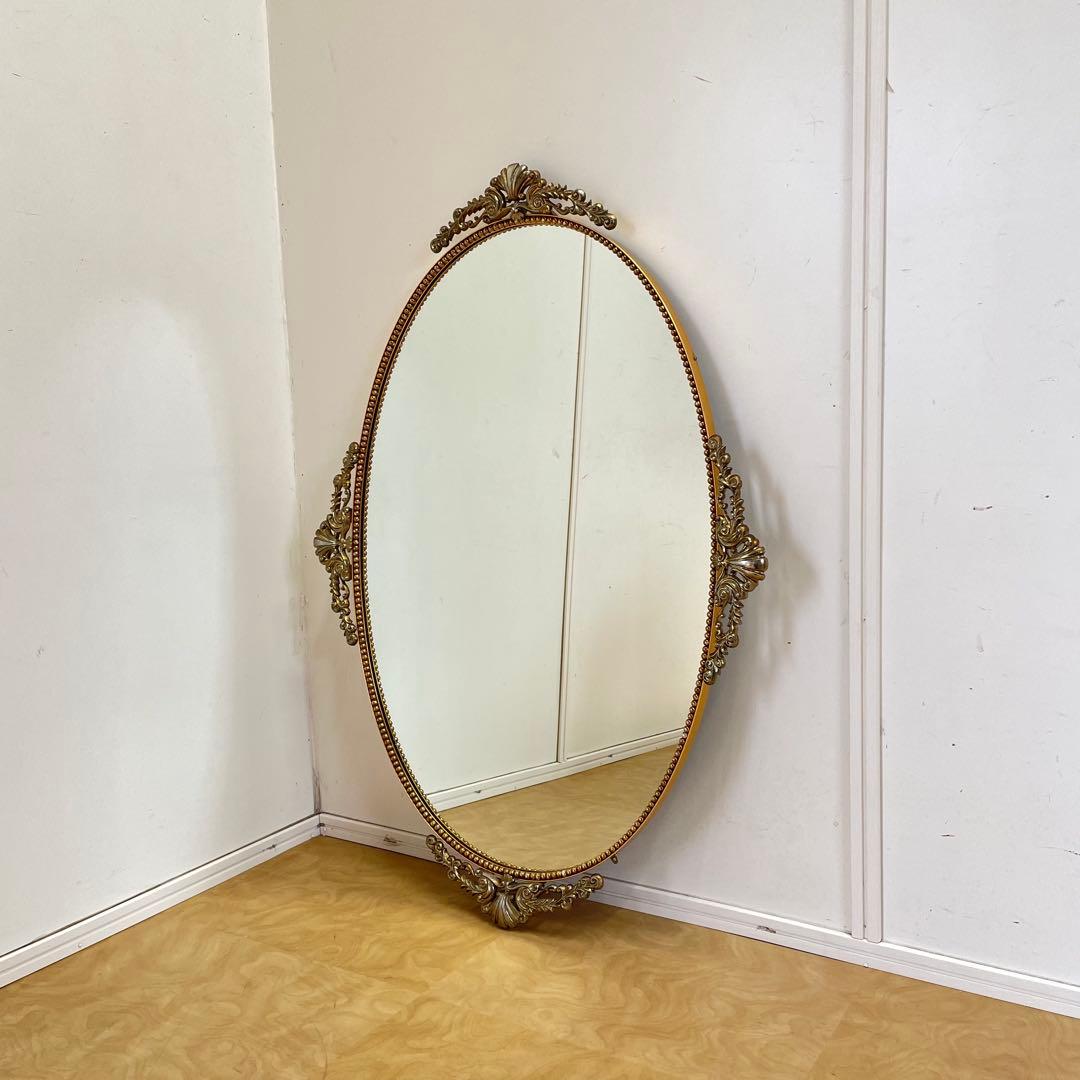 ビンテージ ミラー③ 鏡 アンティーク調 ウォールミラー 壁掛け 大型 美容室