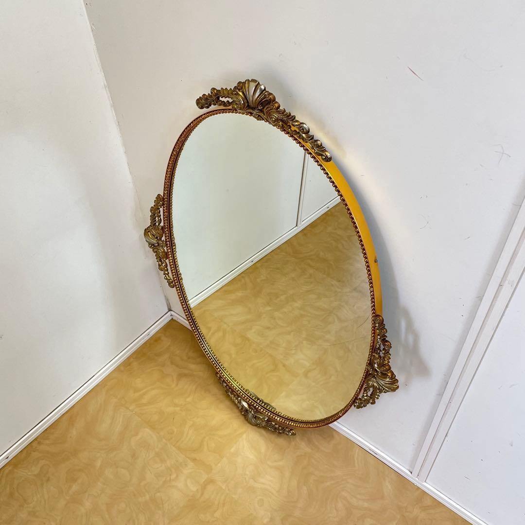 ビンテージ ミラー③ 鏡 アンティーク調 ウォールミラー 壁掛け 大型 美容室