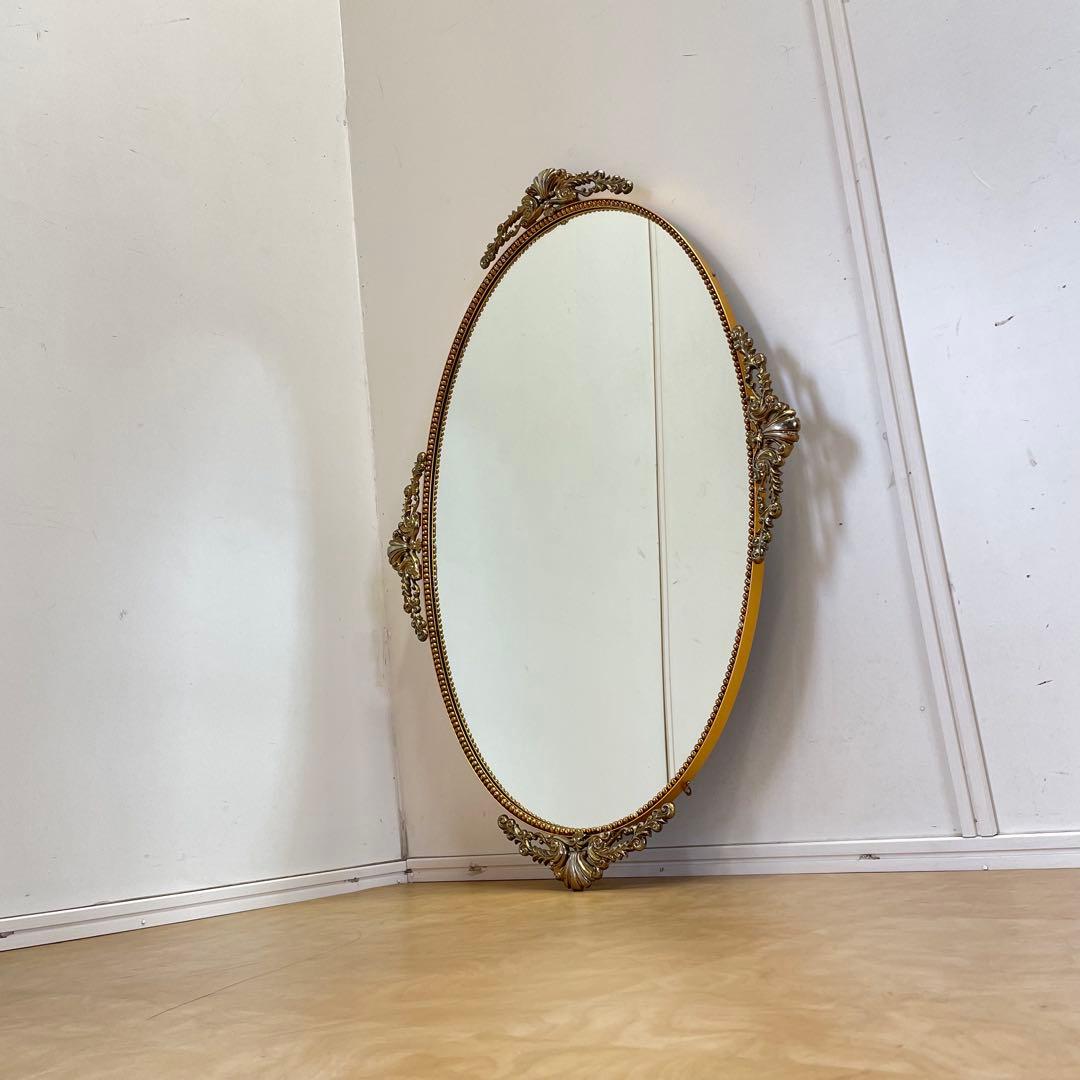 ビンテージ ミラー③ 鏡 アンティーク調 ウォールミラー 壁掛け 大型 美容室