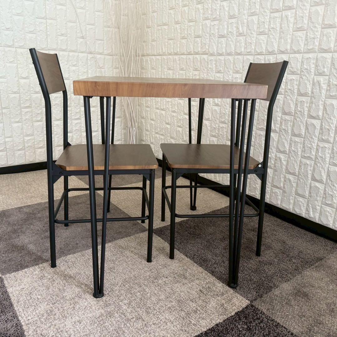 都内23区配送無料✨設置まで❗️2人掛けダイニングセット　ブラウン　美品