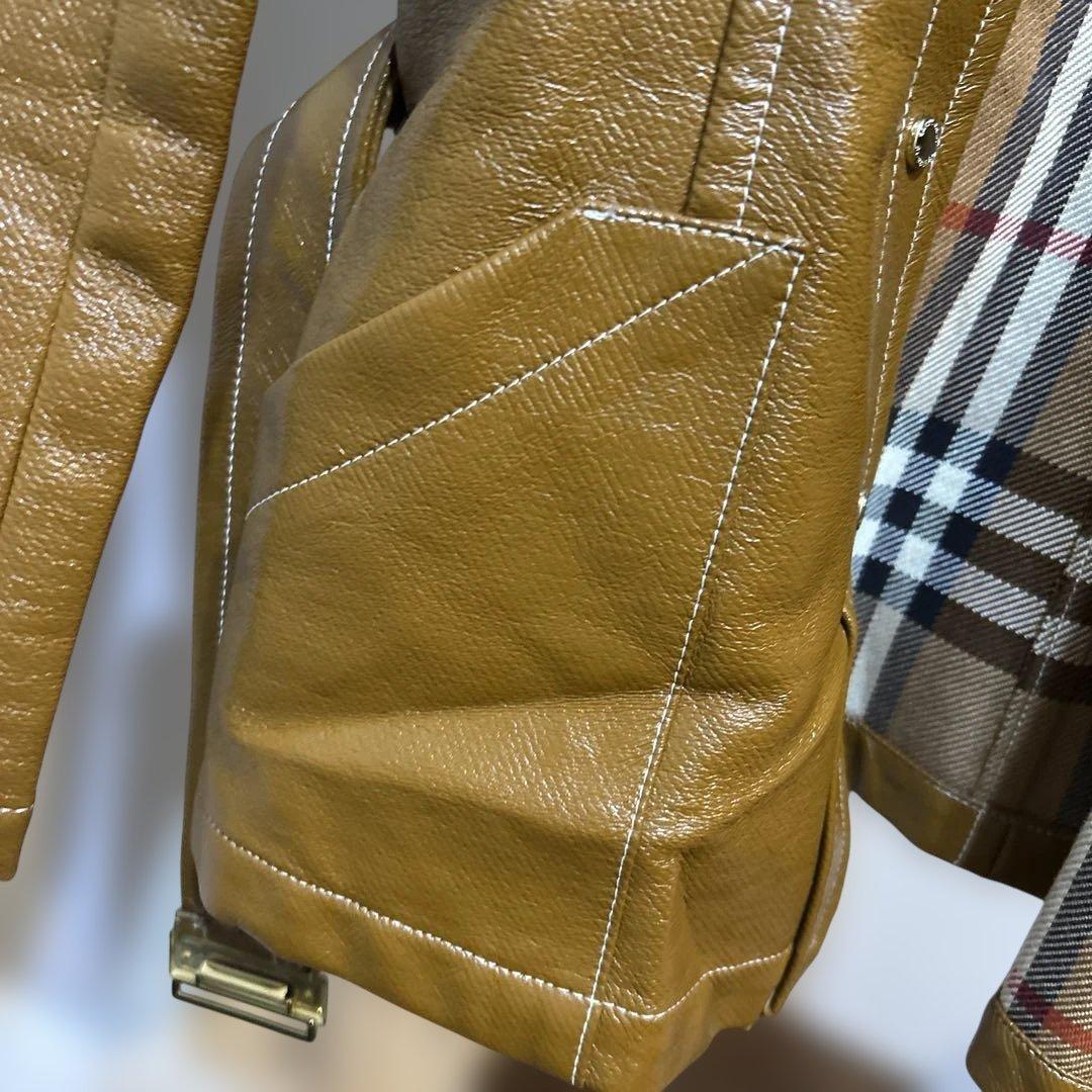Burberry Blue Label ブラウンジャケット ウエストベルト付き