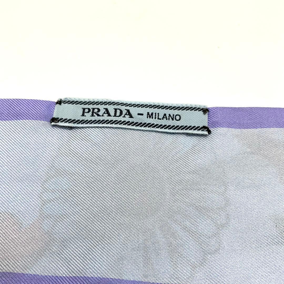 PRADA プラダ スキニー スカーフ パープル フラワー 花柄