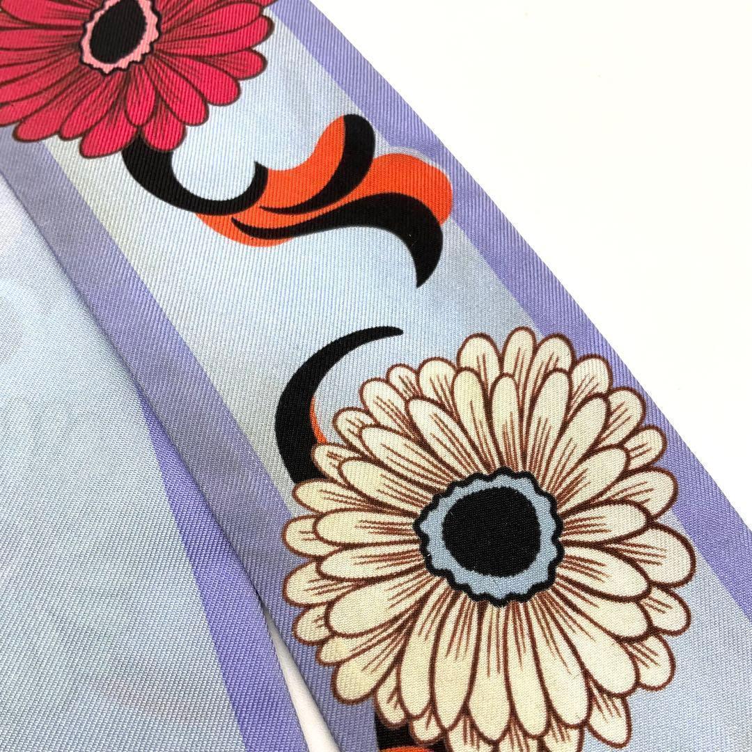 PRADA プラダ スキニー スカーフ パープル フラワー 花柄
