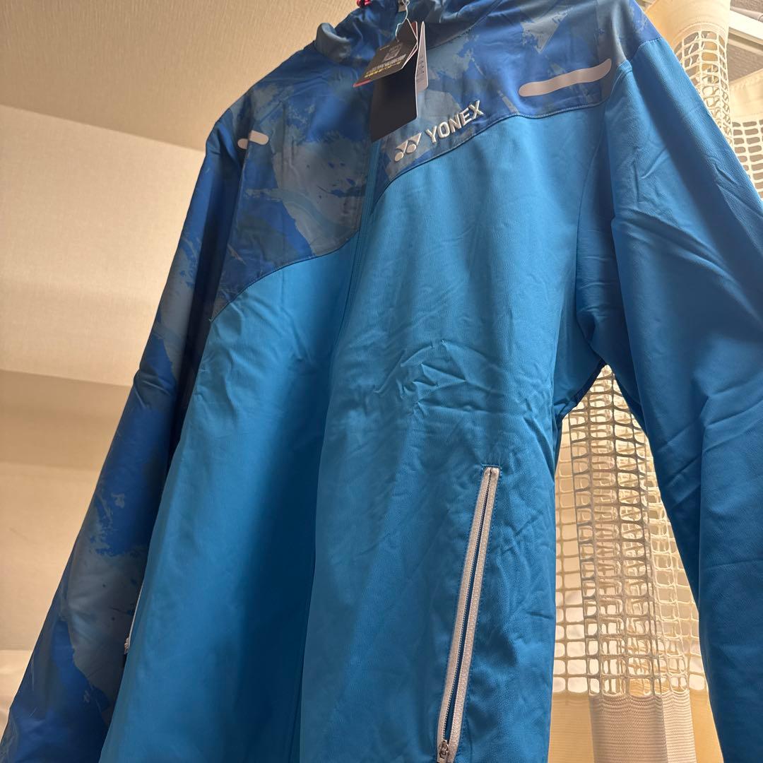 YONEX フード付きジャージ 青