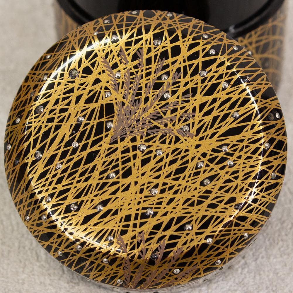 塗師 常寛 淡々斎書付 花押 面中次 嵯峨野蒔絵 棗 茶器 茶道具 木箱