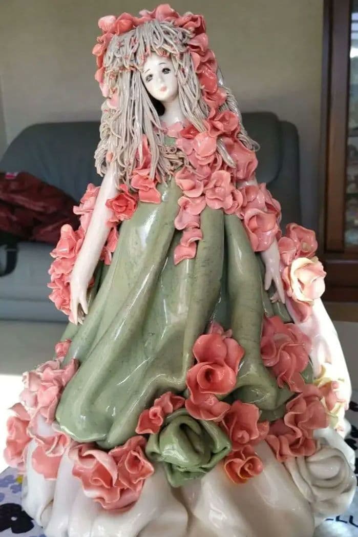 一点物　陶器人形 置物 ロマンドール ハンドメイド 焼き物　西洋人形　陶器製