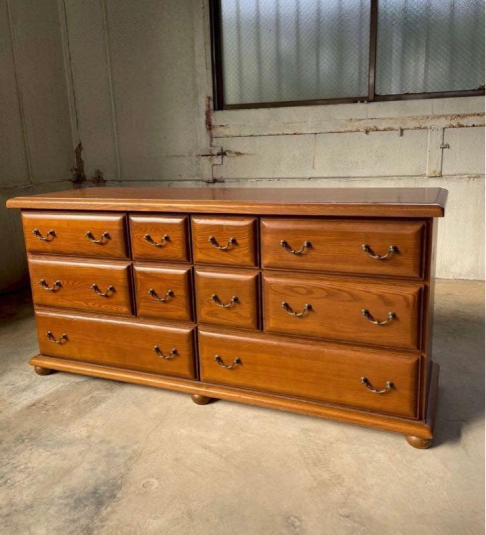 アンティーク　丸脚　チェスト　サイドボード　ヴィンテージ