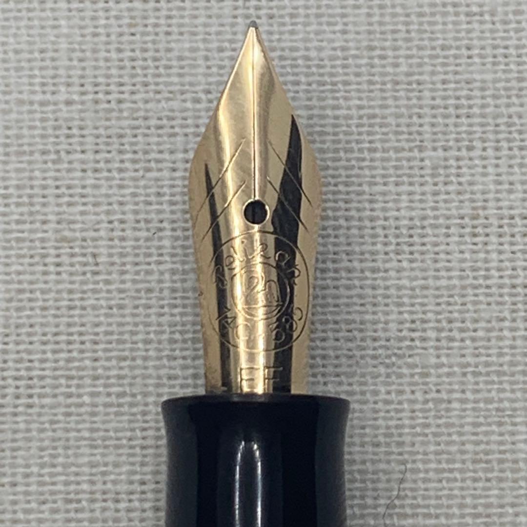 ペリカン　400NN M&K 茶縞 万年筆 14C 字幅EF（極細字）