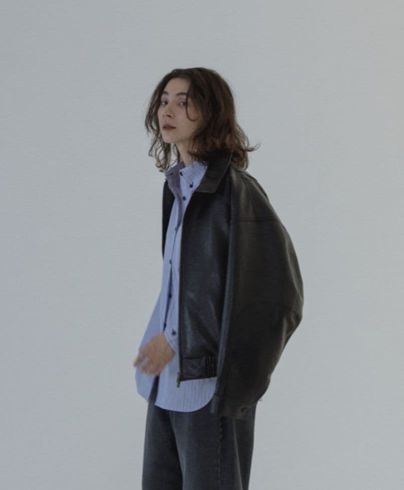 ジャケット・アウター NOKCHA throat latch fake leather jacket