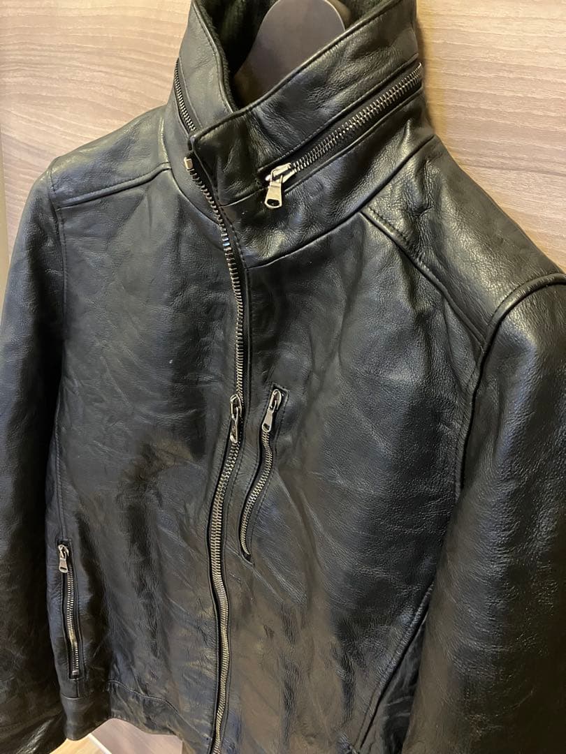 美品 junhashimoto ジュンハシモト シングルライダースジャケット M