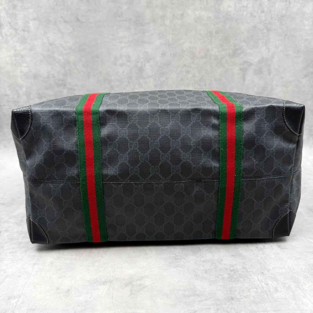 GUCCI グッチ GGスプリーム 旅行 トートバッグ ボストン ブラック
