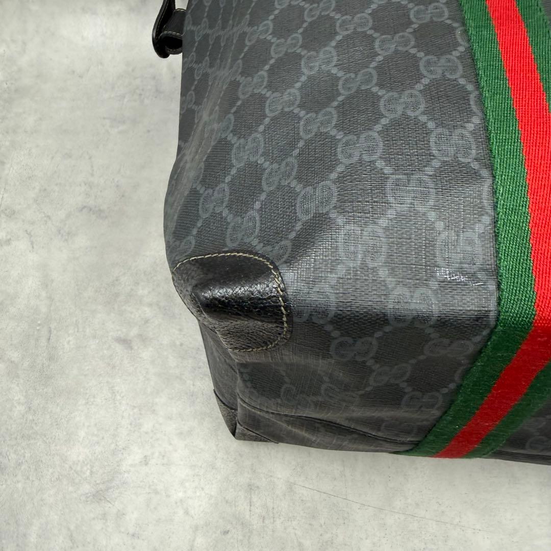 GUCCI グッチ GGスプリーム 旅行 トートバッグ ボストン ブラック
