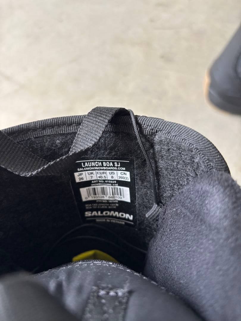 Salomon スノーボードブーツ ブラック　26㎝