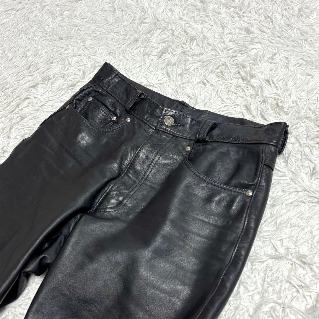 ✨良品✨ SCHOTT ショット　レザーパンツ　革パン ブラック 30　USA製