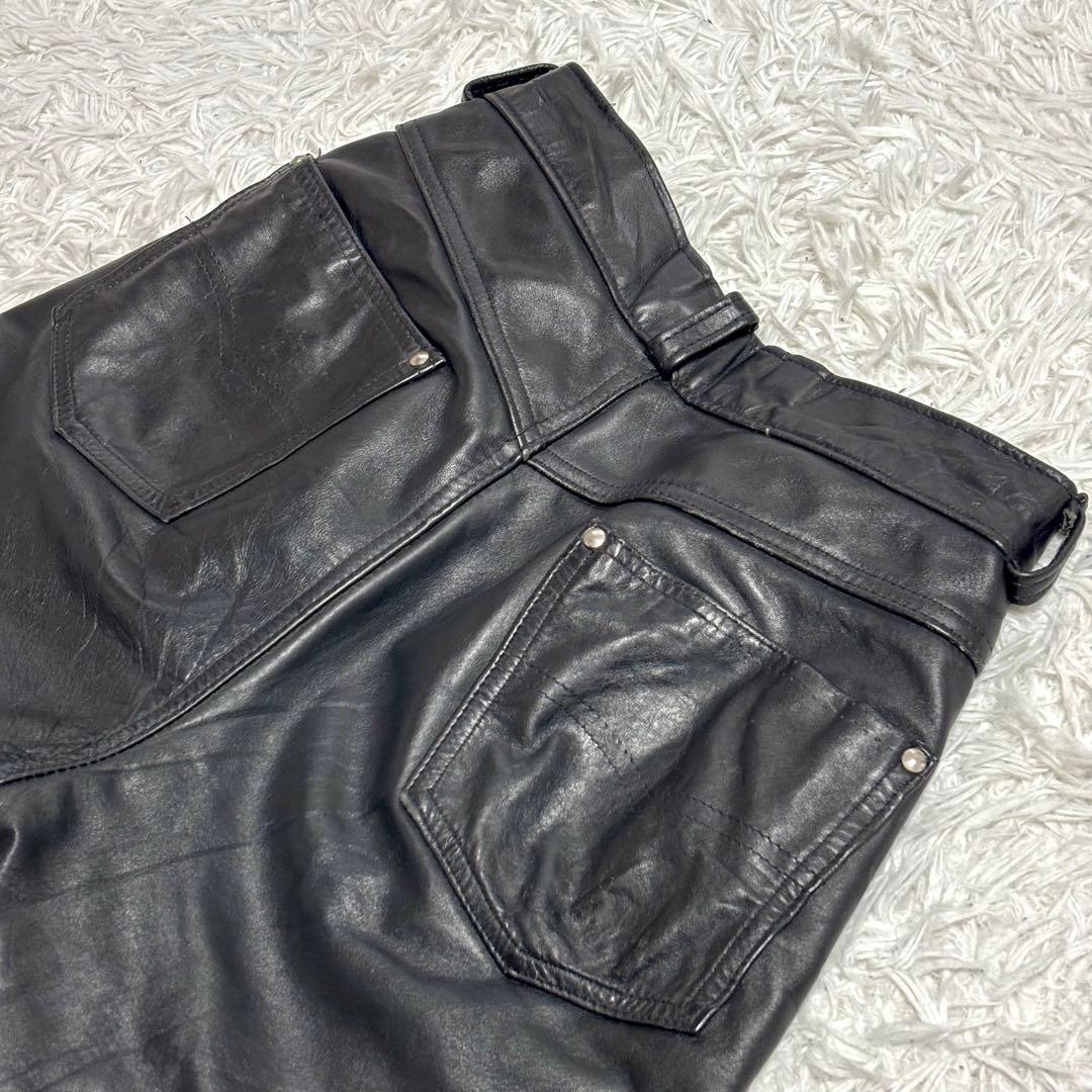 ✨良品✨ SCHOTT ショット　レザーパンツ　革パン ブラック 30　USA製